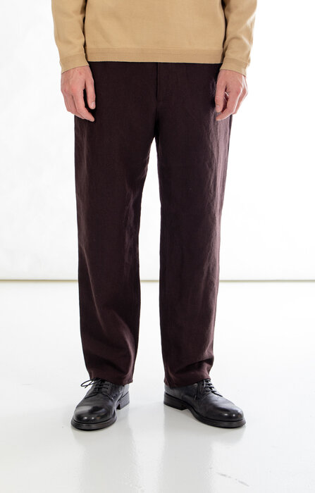 Fujito Fujito Broek / N.O.UN Belt Less / Donkerbruin