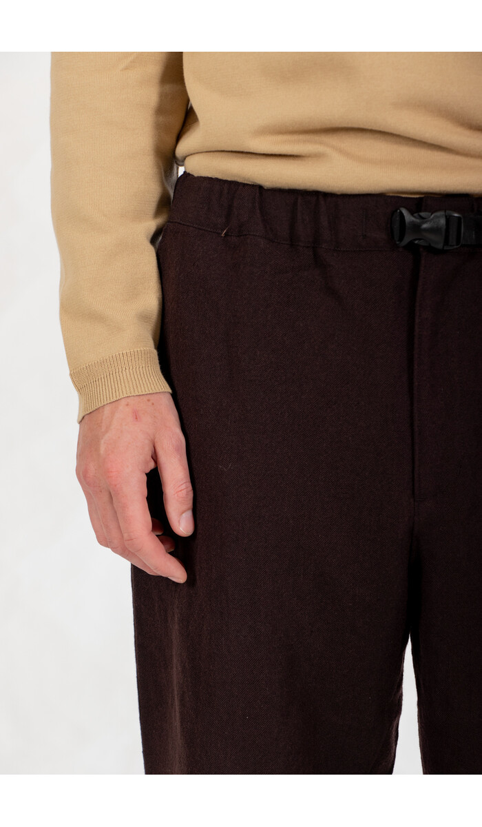 Fujito Fujito Trousers / N.O.UN Belt Less / Dark Brown Fujito Fujito Trousers / N.O.UN Belt Less / Dark Brown