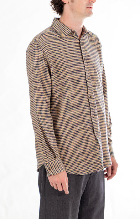 Portuguese Flannel Portuguese Flannel Shirt / Abstract Pied / Navy Portuguese Flannel Portuguese Flannel Shirt / Abstract Pied / Navy