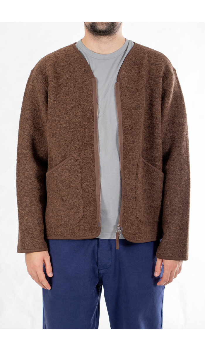 Universal Works Universal Works Jack / Zip Liner / Brauner Marmor Universal Works Universal Works Jack / Zip Liner / Brauner Marmor