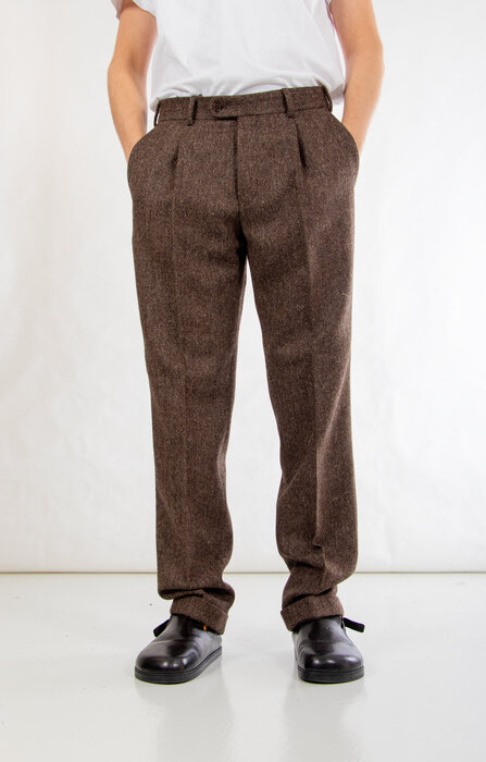 British House British House Trousers / Winston / Brown Herringbone British House British House Trousers / Winston / Brown Herringbone