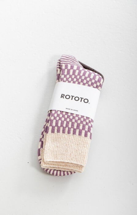 RoToTo RoToTo Sock / Checkerboard Pattern / Purple