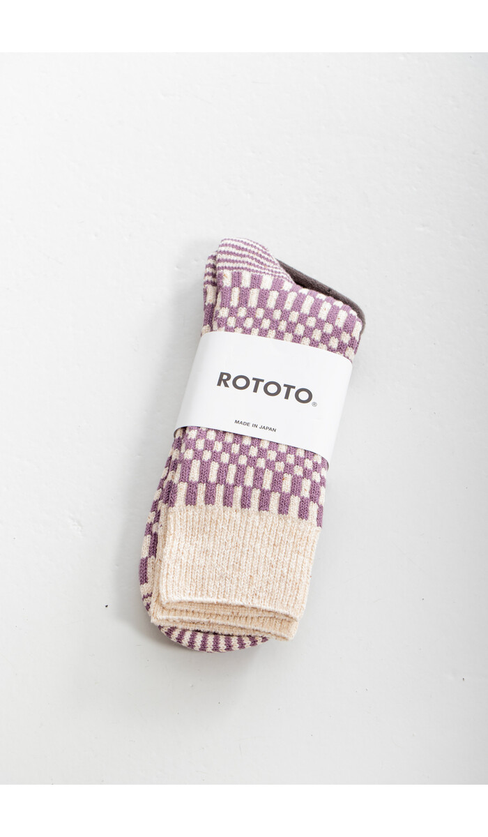 RoToTo RoToTo Sock / Checkerboard Pattern / Purple
