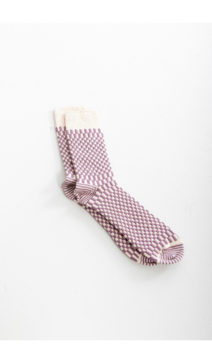 RoToTo RoToTo Sock / Checkerboard Pattern / Purple
