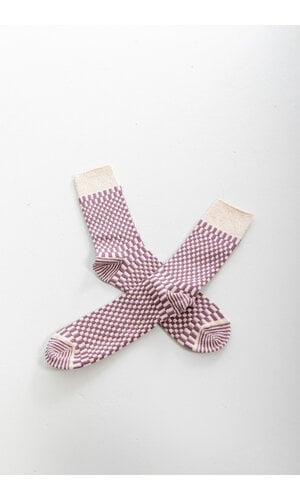 RoToTo RoToTo Sock / Checkerboard Pattern / Purple