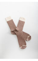 RoToTo Sock / Checkerboard Pattern / Chocolate