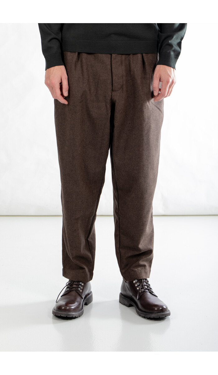 Universal Works Universal Works Broek / Pleated Track Pant / Bruine Tweed Universal Works Universal Works Broek / Pleated Track Pant / Bruine Tweed