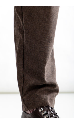 Universal Works Universal Works Broek / Pleated Track Pant / Bruine Tweed Universal Works Universal Works Broek / Pleated Track Pant / Bruine Tweed