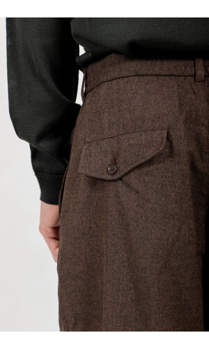 Universal Works Universal Works Broek / Pleated Track Pant / Bruine Tweed Universal Works Universal Works Broek / Pleated Track Pant / Bruine Tweed