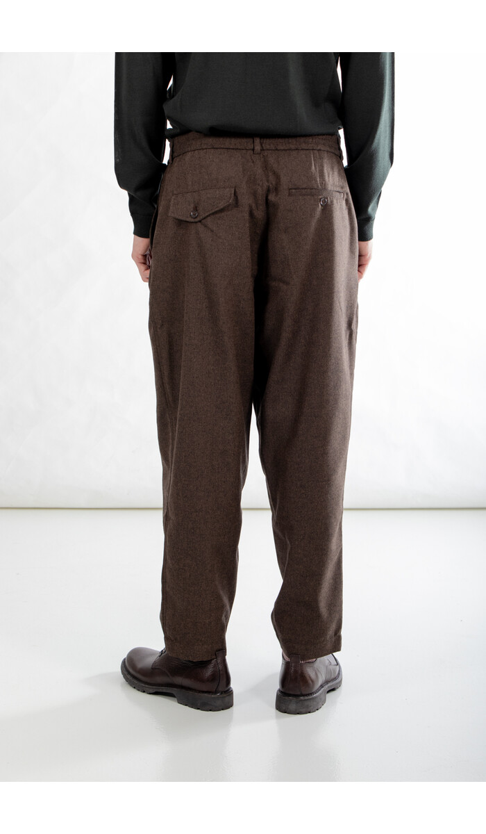 Universal Works Universal Works Broek / Pleated Track Pant / Bruine Tweed Universal Works Universal Works Broek / Pleated Track Pant / Bruine Tweed