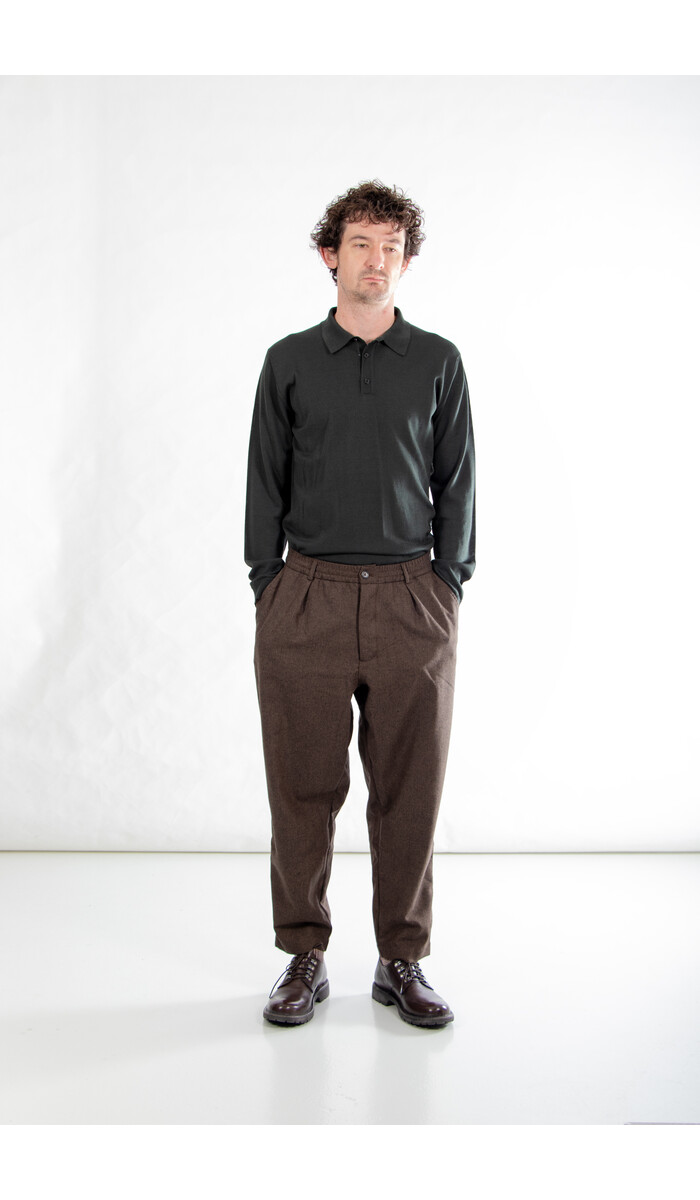 Universal Works Universal Works Broek / Pleated Track Pant / Bruine Tweed Universal Works Universal Works Broek / Pleated Track Pant / Bruine Tweed