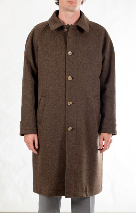 De Bonne Facture De Bonne Facture Jacke / Parisian Raglan Coat / Schokoladengrün