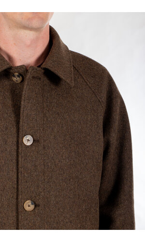 De Bonne Facture De Bonne Facture Jas / Parisian Raglan Coat / Chocoladegroen