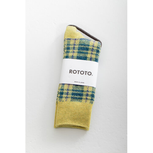 RoToTo RoToTo Sok / Check Pattern / Gele Pauw RoToTo RoToTo Sok / Check Pattern / Gele Pauw
