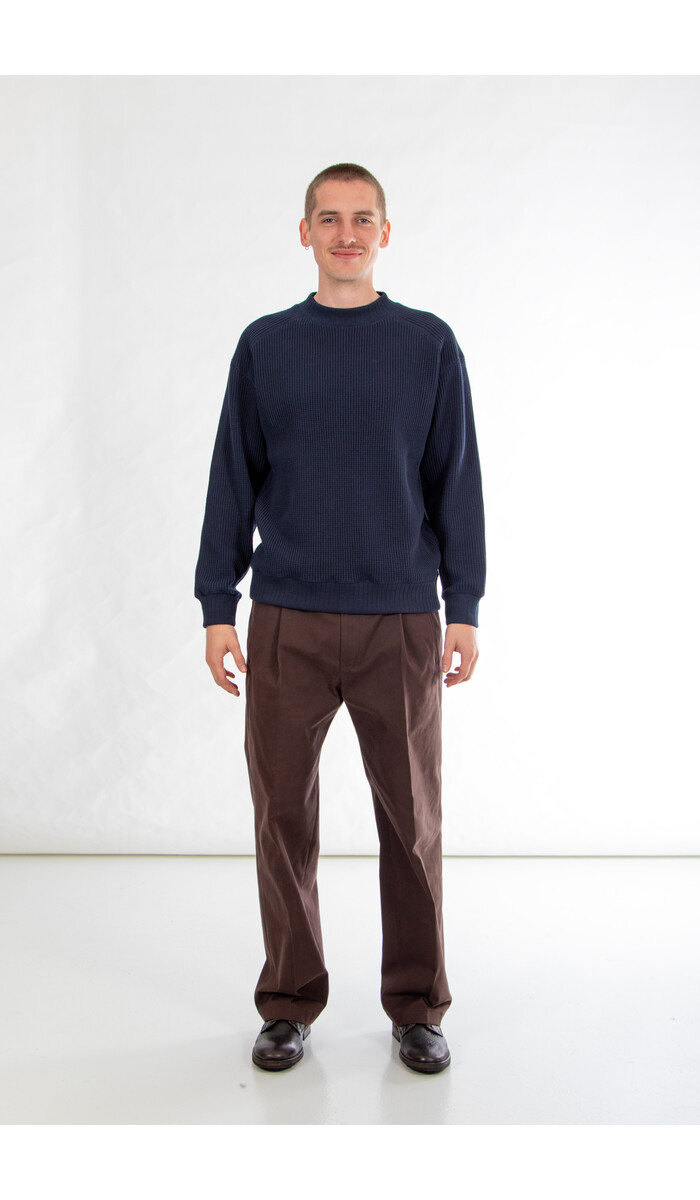 Jackman Jackman Trui / Waffle Midneck  / Donkernavy