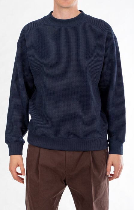 Jackman Jackman Trui / Waffle Midneck / Donkernavy Jackman Jackman Trui / Waffle Midneck / Donkernavy