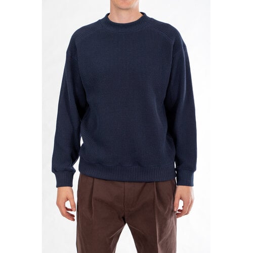 Jackman Jackman Trui / Waffle Midneck / Donkernavy Jackman Jackman Trui / Waffle Midneck / Donkernavy