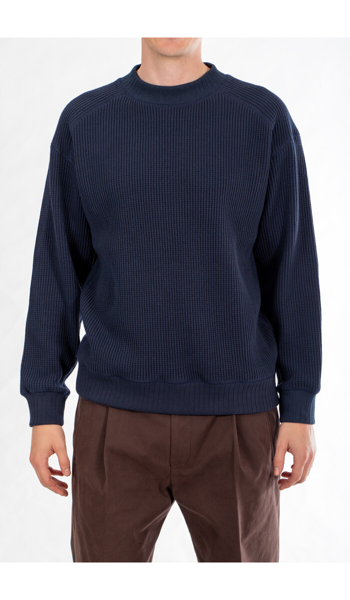 Jackman Jackman Trui / Waffle Midneck  / Donkernavy