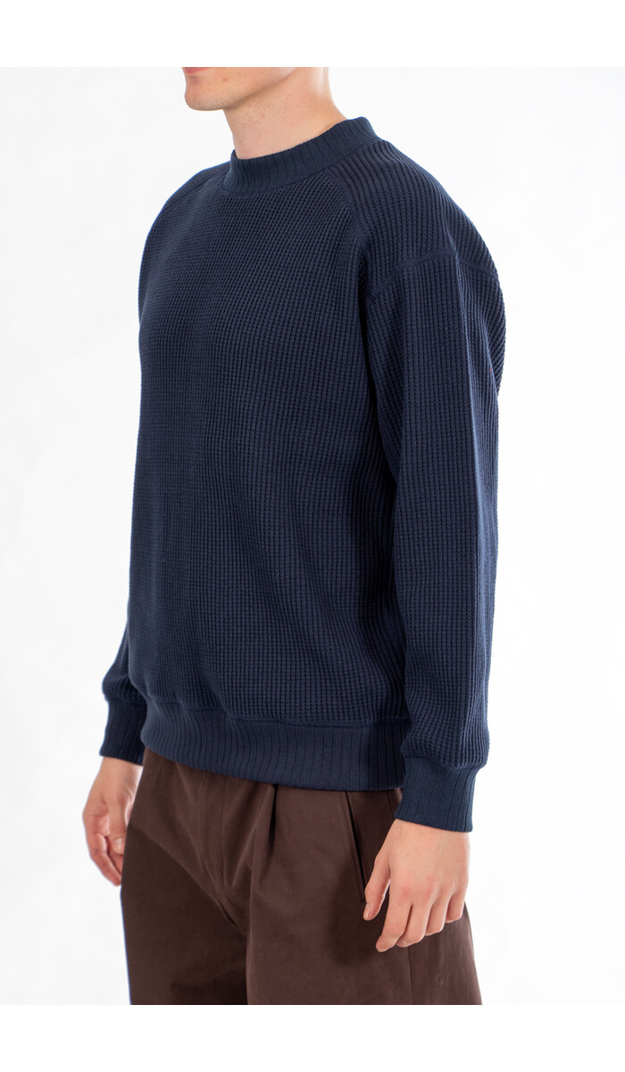 Jackman Jackman Trui / Waffle Midneck  / Donkernavy