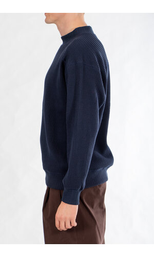 Jackman Jackman Trui / Waffle Midneck  / Donkernavy