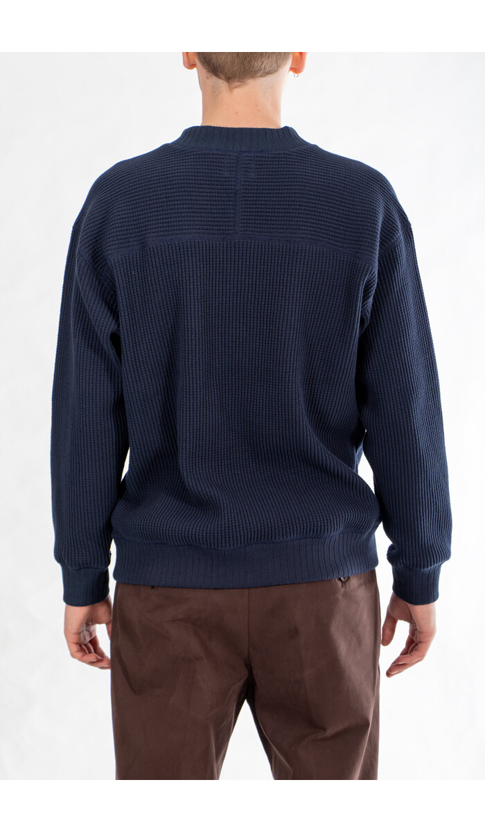 Jackman Jackman Trui / Waffle Midneck  / Donkernavy