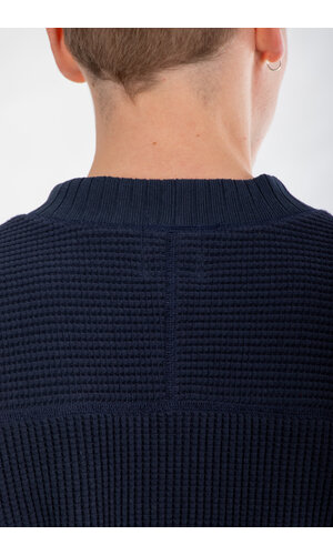 Jackman Jackman Trui / Waffle Midneck  / Donkernavy