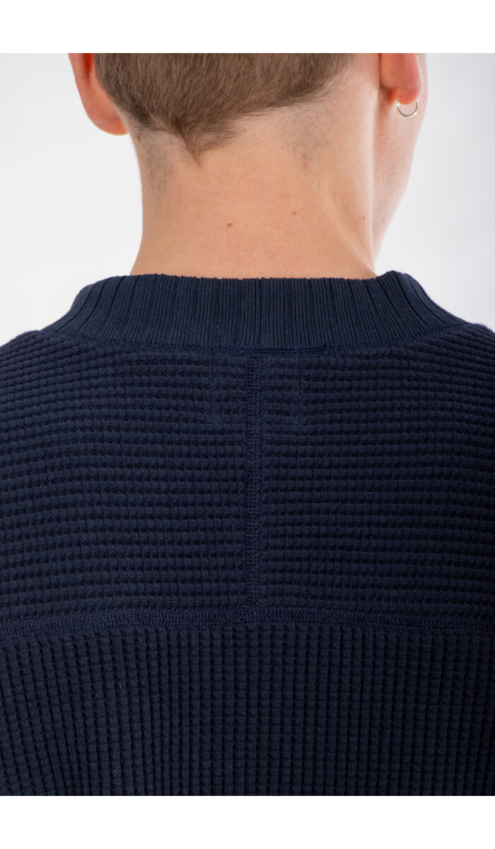 Jackman Jackman Trui / Waffle Midneck  / Donkernavy