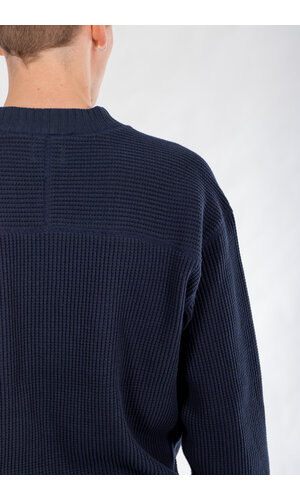 Jackman Jackman Trui / Waffle Midneck  / Donkernavy