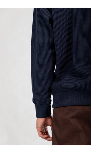 Jackman Jackman Trui / Waffle Midneck  / Donkernavy