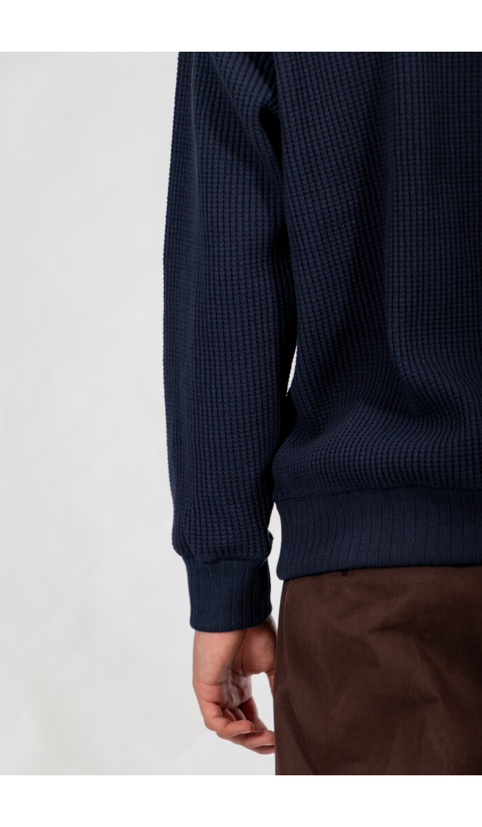 Jackman Jackman Trui / Waffle Midneck  / Donkernavy