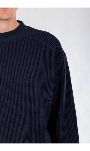 Jackman Jackman Trui / Waffle Midneck  / Donkernavy