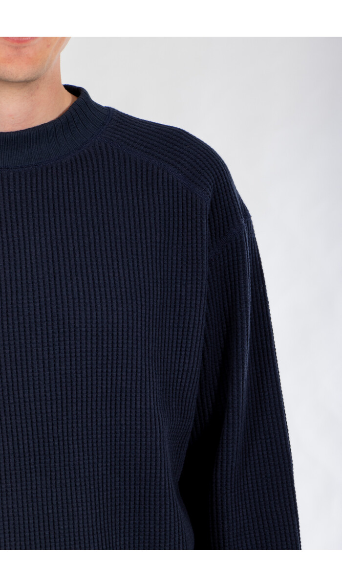 Jackman Jackman Trui / Waffle Midneck  / Donkernavy
