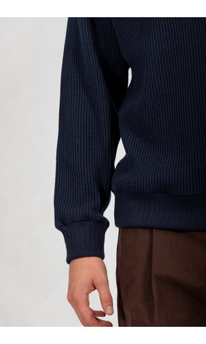 Jackman Jackman Trui / Waffle Midneck  / Donkernavy