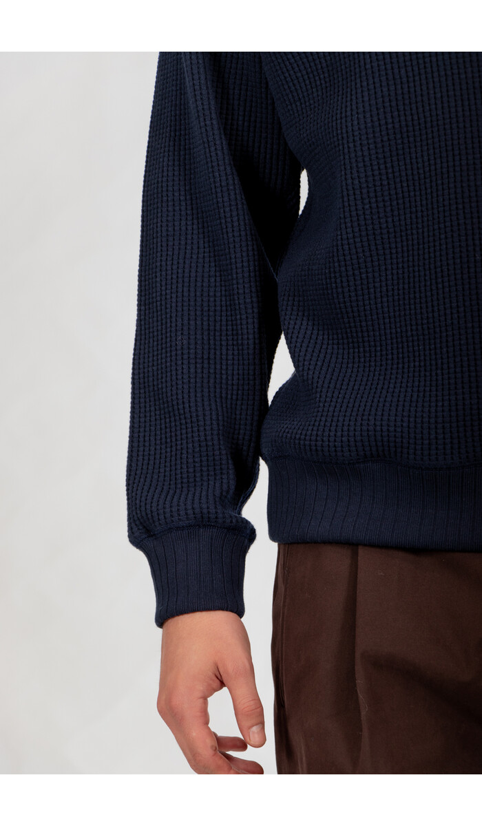 Jackman Jackman Trui / Waffle Midneck  / Donkernavy