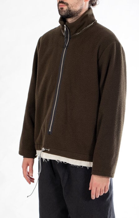 Camiel Fortgens Camiel Fortgens Pullover / Fleece Anorak / Waldgrün Camiel Fortgens Camiel Fortgens Pullover / Fleece Anorak / Waldgrün