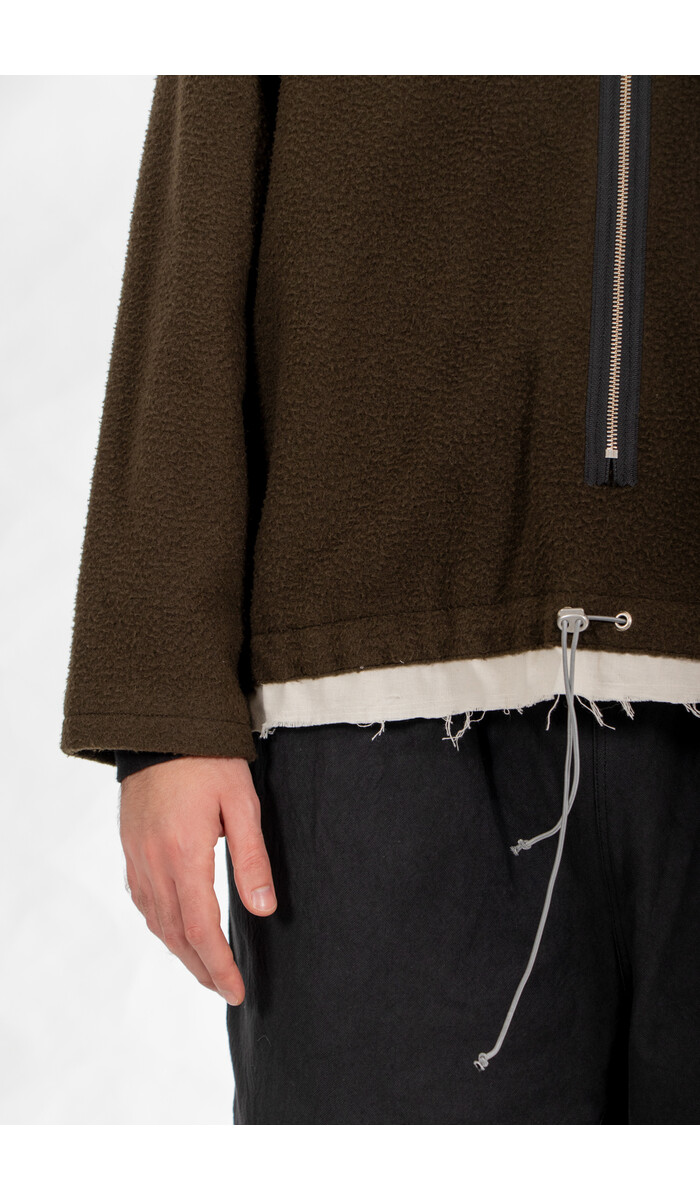 Camiel Fortgens Camiel Fortgens Trui / Fleece Anorak / Bosgroen Camiel Fortgens Camiel Fortgens Trui / Fleece Anorak / Bosgroen