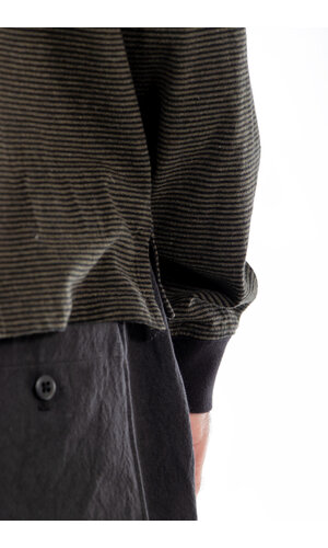 Rough Side Rough Side T-Shirt / Fine Stripe / Mos