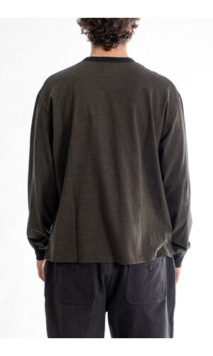 Rough Side Rough Side T-Shirt / Fine Stripe / Mos