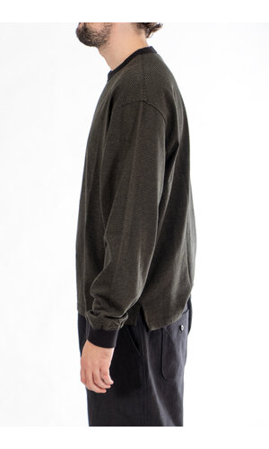 Rough Side Rough Side T-Shirt / Fine Stripe / Mos