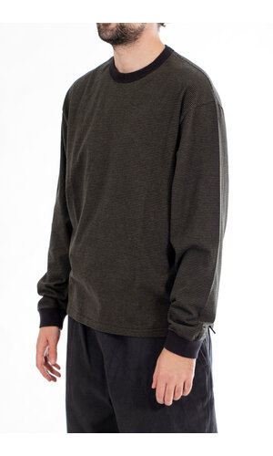 Rough Side Rough Side T-Shirt / Fine Stripe / Mos
