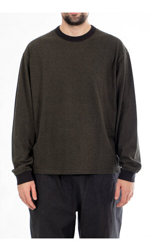 Rough Side Rough Side T-Shirt / Fine Stripe / Mos