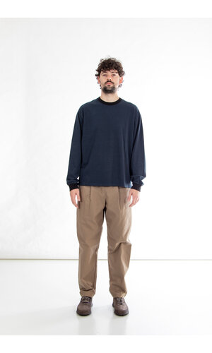 Rough Side Rough Side T-Shirt / Fine Stripe / Diepzee