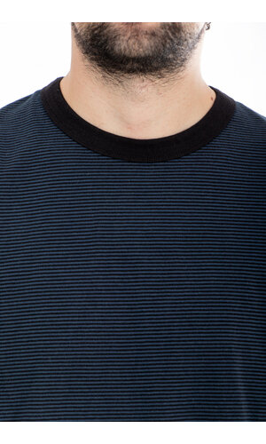 Rough Side Rough Side T-Shirt / Fine Stripe / Diepzee