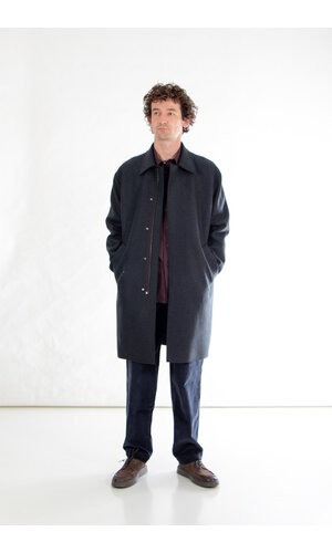 Harris Wharf Harris Wharf Jas / Fly Front / Navy Blauw Harris Wharf Harris Wharf Jas / Fly Front / Navy Blauw