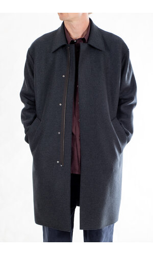 Harris Wharf Harris Wharf Jas / Fly Front / Navy Blauw Harris Wharf Harris Wharf Jas / Fly Front / Navy Blauw