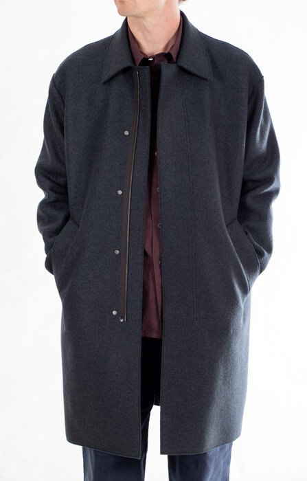 Harris Wharf Harris Wharf Jacke / Fly Front / Navyblau