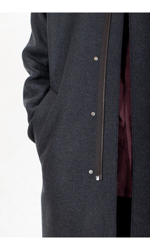 Harris Wharf Harris Wharf Jas / Fly Front / Navy Blauw Harris Wharf Harris Wharf Jas / Fly Front / Navy Blauw