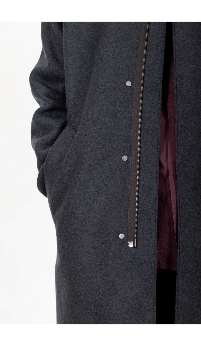 Harris Wharf Harris Wharf Jas / Fly Front / Navy Blauw