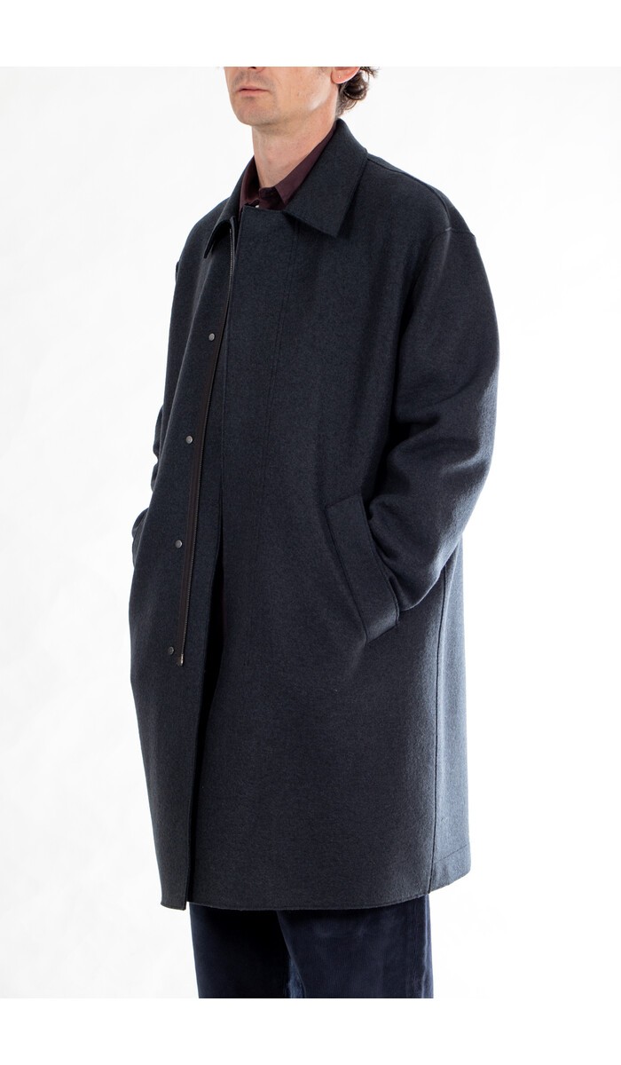 Harris Wharf Harris Wharf Jas / Fly Front / Navy Blauw