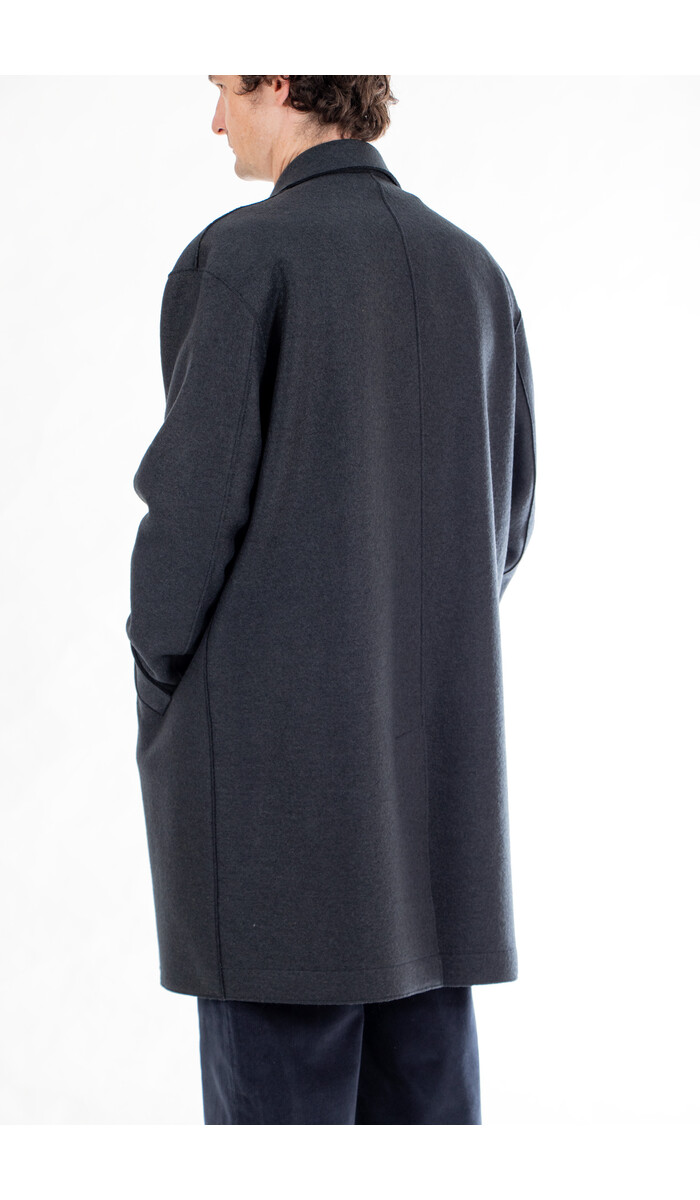 Harris Wharf Harris Wharf Jas / Fly Front / Navy Blauw Harris Wharf Harris Wharf Jas / Fly Front / Navy Blauw